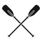 Crossed Rafting Paddles
