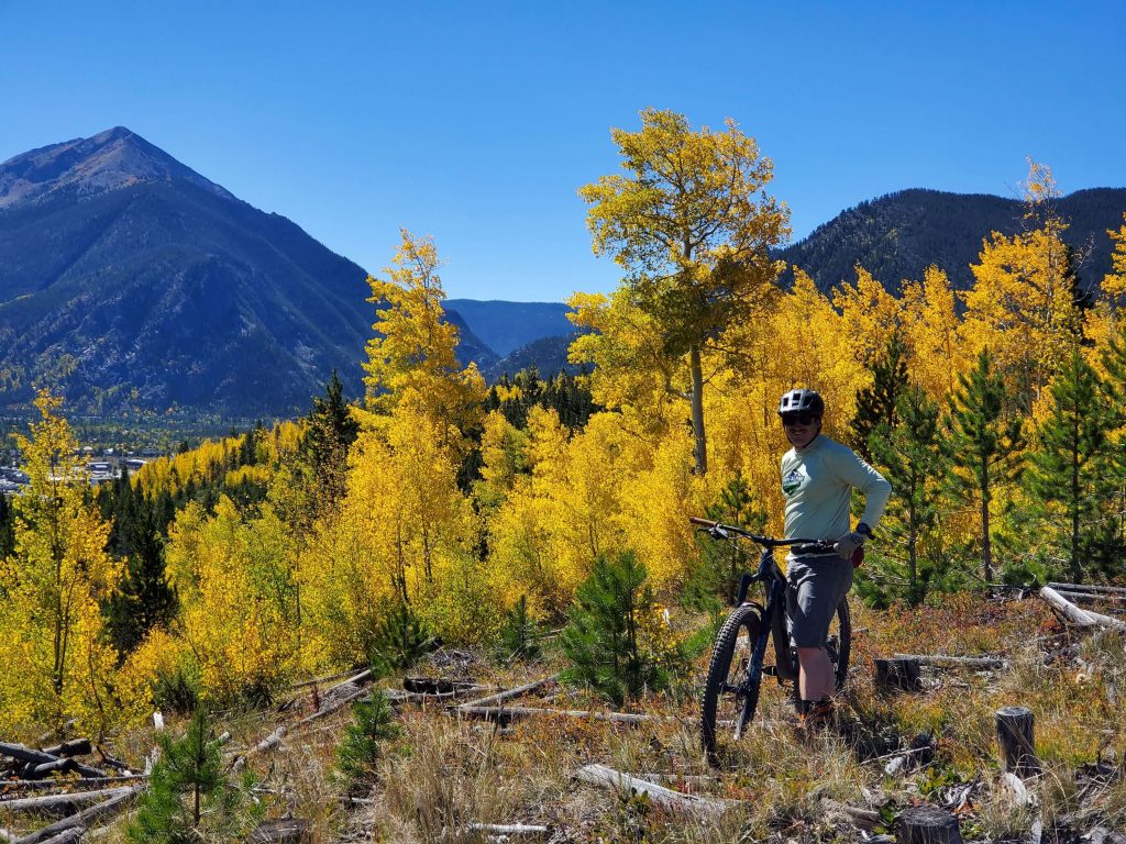 Mountain Biking Through Aspen Groves in Summit County, CO