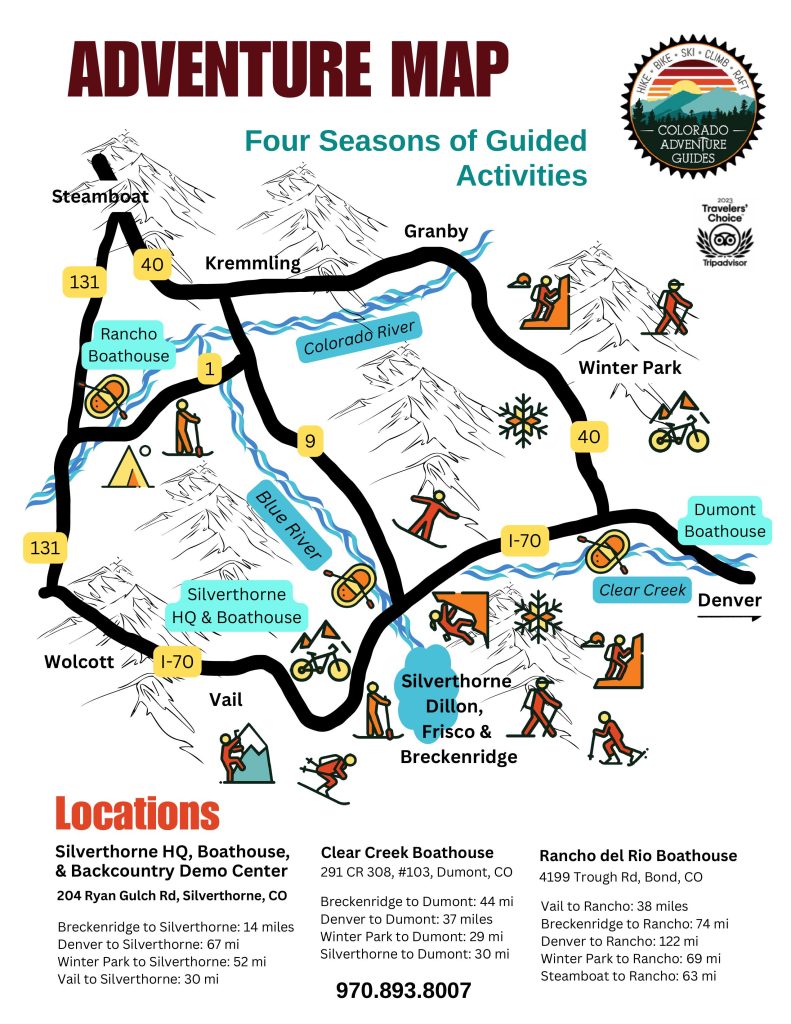 Colorado Adventure Guides - Adventure Map